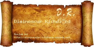 Diminescur Richárd névjegykártya