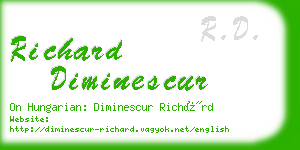 richard diminescur business card